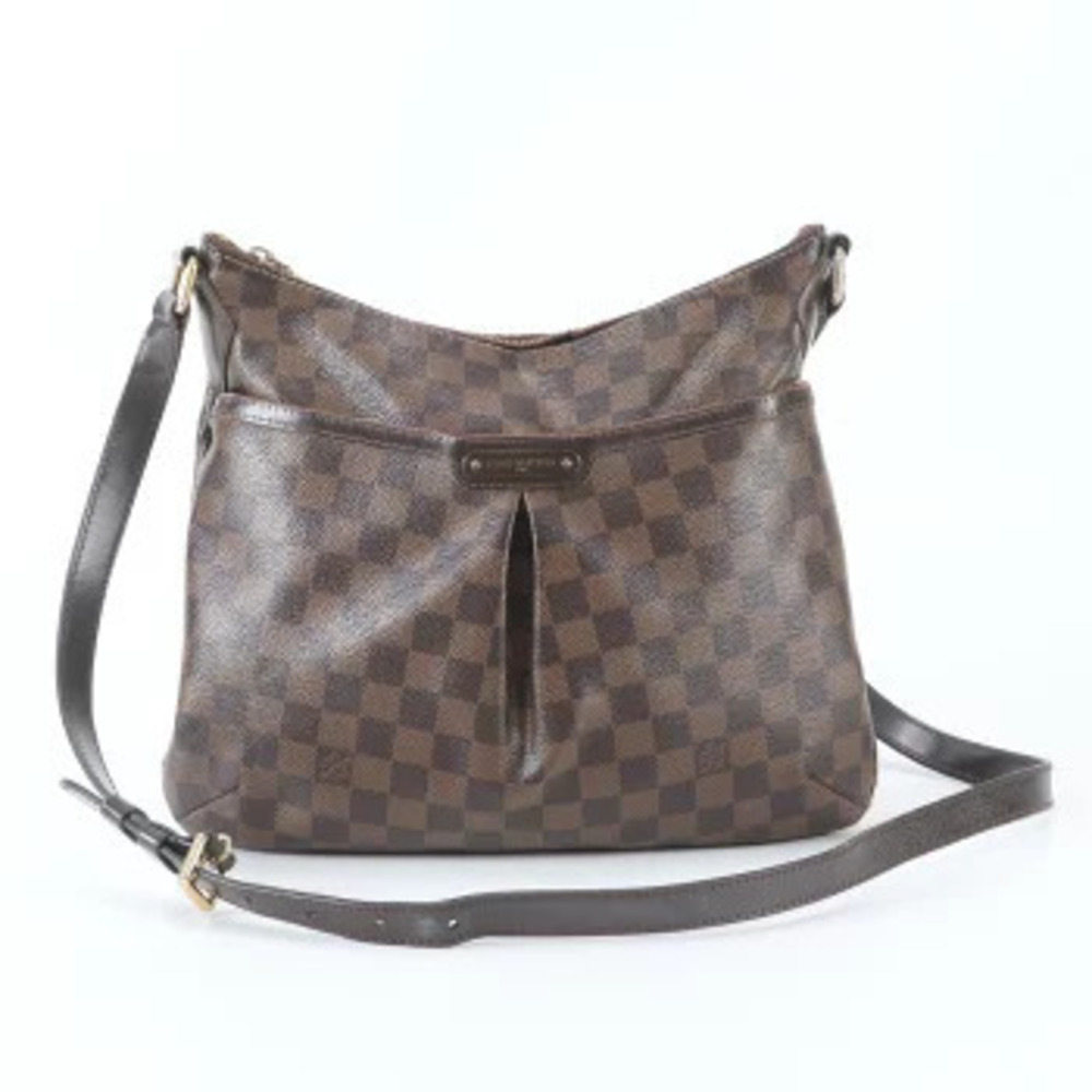 Louis Vuitton Damier Bloomsbury Leather Tote 2Way Crossbody Bag Brown